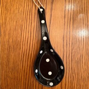 Spode Black and White Polka Dot Spoon Rest- Baking Days